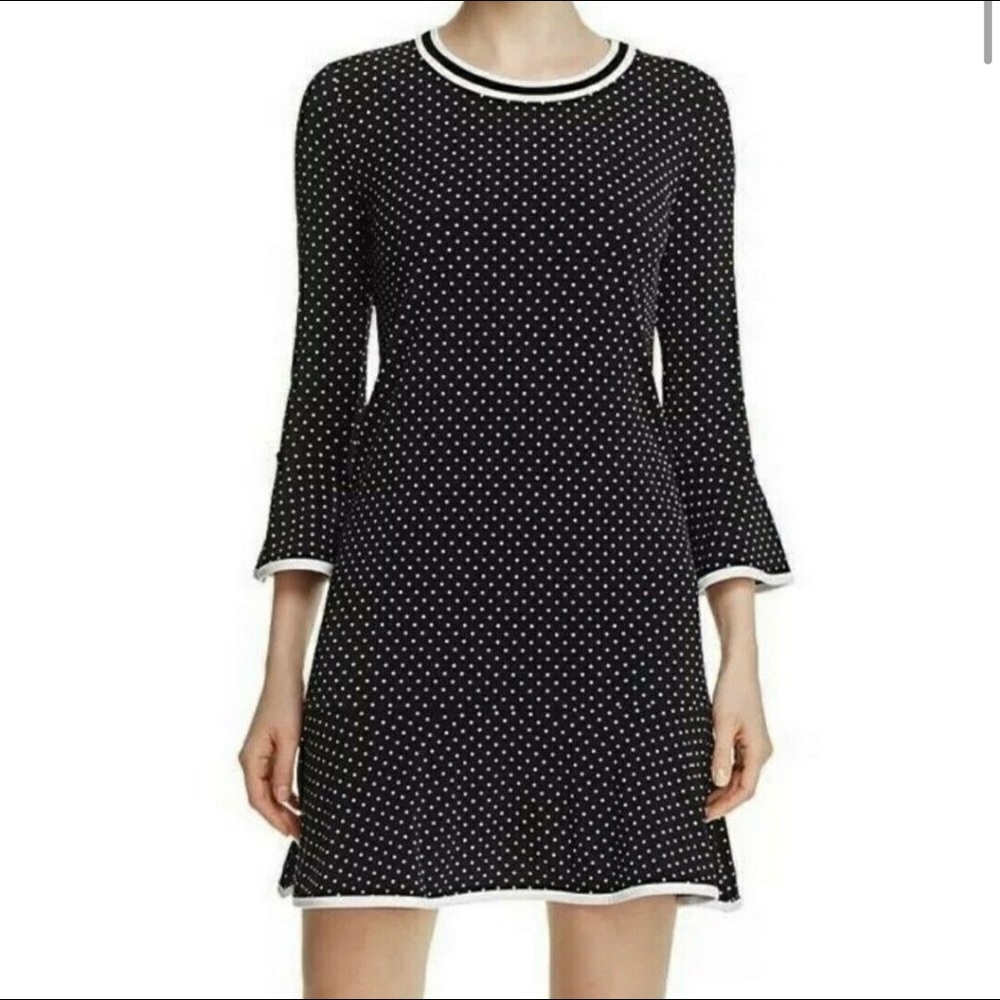 Michael Kors Black and White Polka Dot Dress